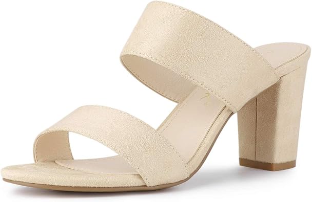 slide on heeled sandals