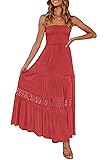 ZESICA Women's 2025 Summer Bohemian Strapless Off