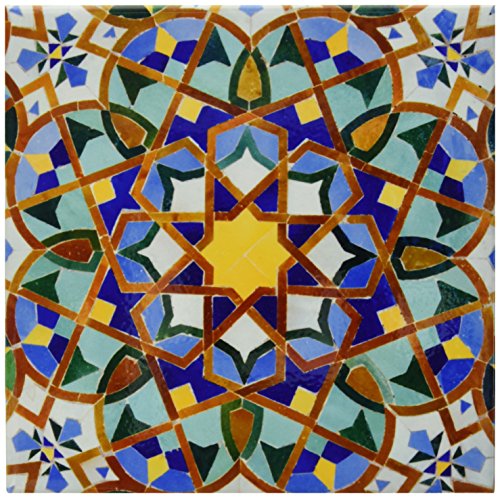 image for 3dRose ct_73580_2 Morocco, Hassan Ii Mosque Mosaic, Islamic Tile Detai