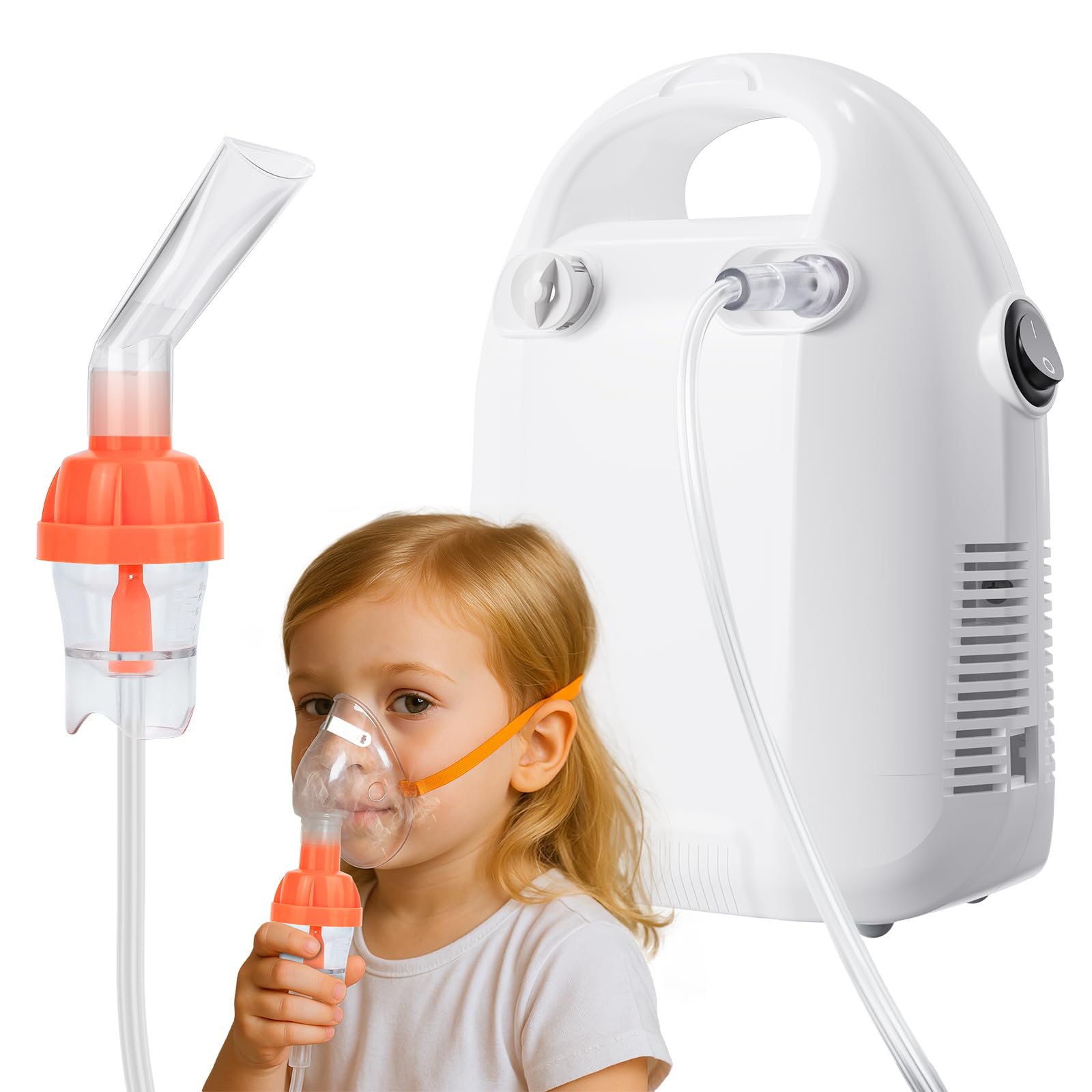 Photo 1 of **MISSING FACE ATTACHMENT WITH CONTENT CONTAINER** Nebulizer Machine for Adults & Kids – Compact Jet Nebulizer with Cool Mist, Quiet Operation & Full Accessory Kit for Home or Travel Spacer OTC