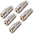 MIZORLIE Stainless Steel Pig Waterer,NPT 1/2" Automatic Pig Nipple Drinker Feeder Waterer (5 pcs)