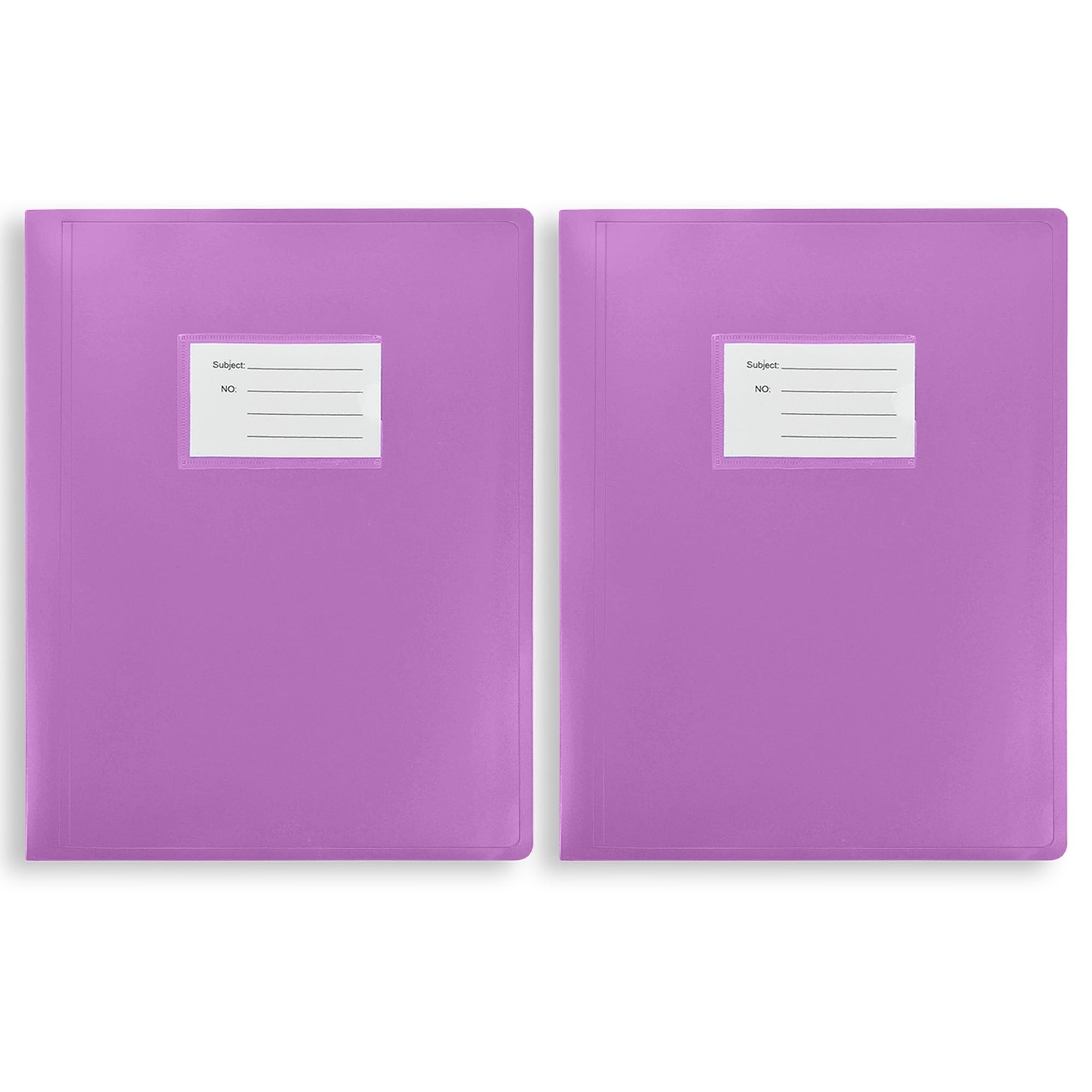 A4 Folio Display Book by Arpan | 104-Pocket Portfolio Book for School Work, Choir Music & Documents | Durable Book Folder for Everyday Organisation – (Purple Pack of 2)