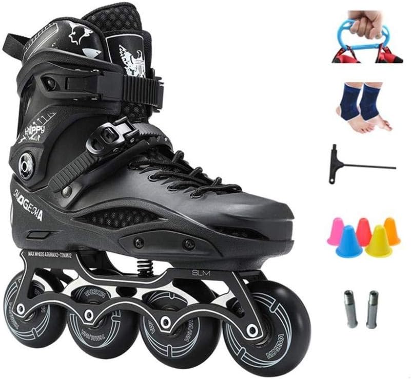 PIAOL Inline Skates Youth Beginner Recreational Inline Roller Skates,men And Women Outdoor Performance Rollerblades Gift,Black-44CM