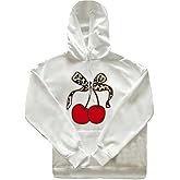 SweatyRocks Women's Cherry Cheetah Print Hoodies Long Sleeve Pullovers Sweatshirts with Pockets Trendy Fall Clothes
