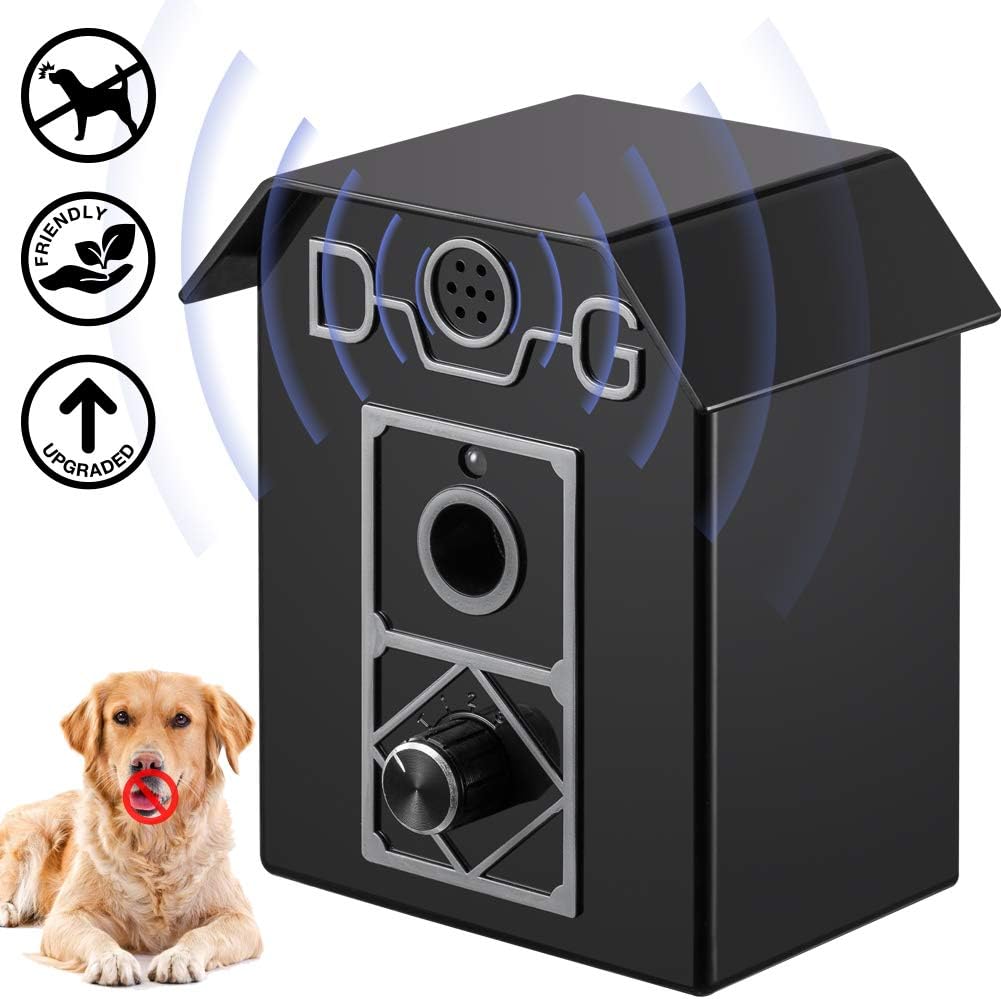 Dog Bark Control 50 FT Range Stop Barking Device, Ultrasonic Anti-Bark Device, Safe for All Dogs, Indoor & Outdoor Use, Dog Training Tool and Sonic Bark Deterrents Device Let Stop Barking Dogs (black)