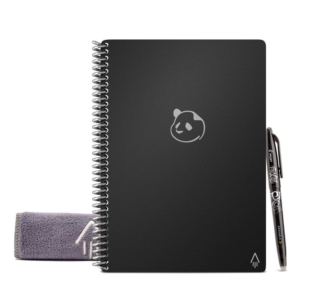Photo 1 of Rocketbook Panda Planner Reusable Smart Pages, Letter Size 8.5x11, Black - Daily, Weekly & Monthly Pages, App-Connected, Erasable, Ideal for Motivational Journaling, Goal Setting & Digital Organization