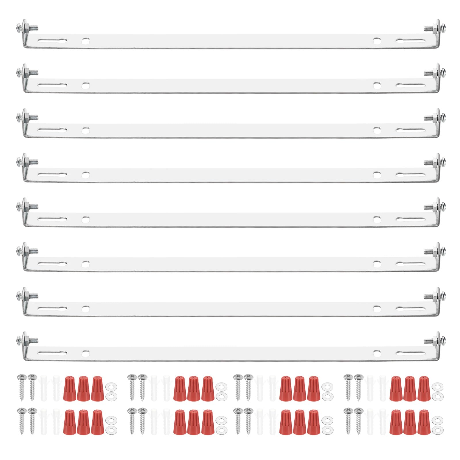 PATIKIL 190mm (7.48") Universal Light Fixture Mounting Bracket Kit, 8 Set Light Crossbar Ceiling Light Plate with Screw for Wall Light Ceiling Light Pendant Chandelier