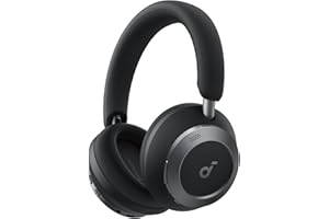 Soundcore Space One Pro, FlexiCurve Over-Ear Headphone, Adaptive Active Noise Cancelling Headphones Driven by 6 Mics, 60H Lossless Audio, Ultra-Fast Charging, Hi-Res Wireless, Comfortable Fit
