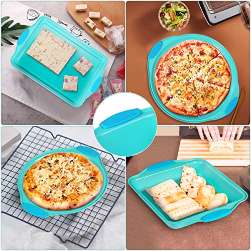 10Piece Nonstick Bakeware Set with Blue Silicone Handles with Baking