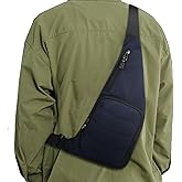 Peicees Sling Bag for Men Women Shoulder Bag Backpack Strap Pockets Chest Bag for Running Hiking Camping Exercise Outdoor