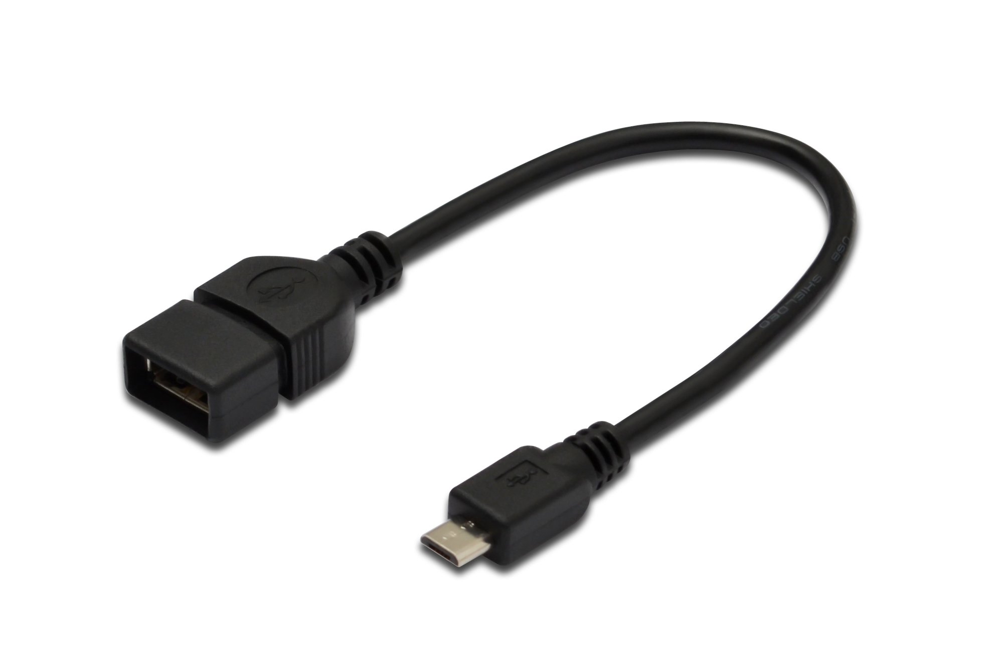 DIGITUS Assmann OTG Cable USB Micro-B Male to USB-A Female 20 cm