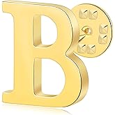 Initial Letter Lapel Pins for Men Women Personalized Name Brooch Pins for Men Suits Hats Metal Button Pins Gold A-Z