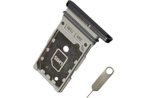 MBPARTSACTIVA S21 FE Dual SIM Card Holder Replacement Card Tray for Samsung Galaxy S21 FE 5G G990 6.4 Inch (not fit for S21 or S21 Plus Version) -Black (Black)