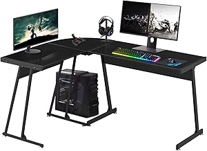 Symylife Gaming L Shaped Desk Computer Corner Desk,57.8