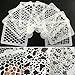 ART Kitchenware New 8pcs/set Wedding Cake Decorating Stencil Honeycomb Grain,Stone Grain Plastic Template Design Fondant Cake Cookies Stencil ST-830 Beige/Semi-Transparent