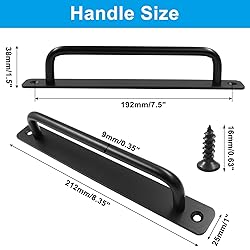 Biaungdo 4 Pack Sliding Barn Door Handle, 192mm