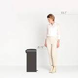 Brabantia NewIcon Pedal Bin 30L Matt Black Soft Closure with Inner Bucket view 4