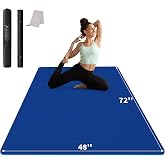 CAMBIVO 72''x48'' Large Yoga Mat, Extra Thick TPE Workout Mat | extra large exercise mat, non-slip TPE cushioning for joint relief, pilates stretching, apartment noise dampening