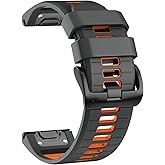 U-LIMVE Watch Band for Garmin Fenix 8 51mm/Fenix 7X Pro/Fenix 7X/Fenix 6X Pro/Fenix 6X/Fenix 5X/Fenix 3, Silicone QuickFit 26mm Replacement
