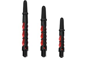 Harrows Dart Shafts Carbon ST Stems with Pyramid Rings, Multiple Lengths, Multiple Colours