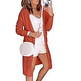 Misassy Womens Open Front Knit Sheer Cardigans Summer Boho Lightweight Long Sleeve Kimono Long Sweater