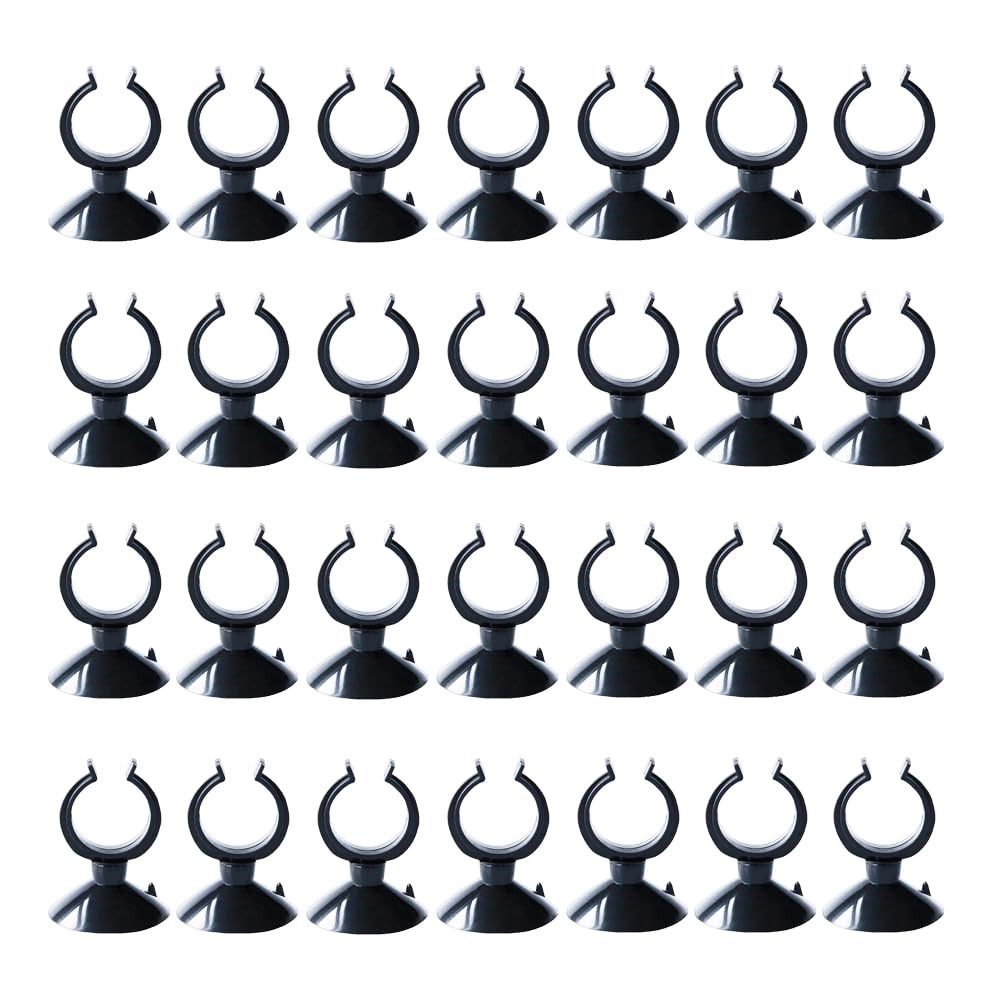 LANCARE 28 Pack Aquarium Suction Cups, Air Hose Holder Clamp Accessories, Divider Aquarium Suction Cup for Fish Tank Aeration Setup