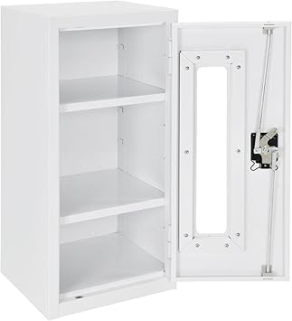Amazon Com Assembled Clear View Wall Storage Cabinet 13 3 4x12 3 4x30 Off White Office Products