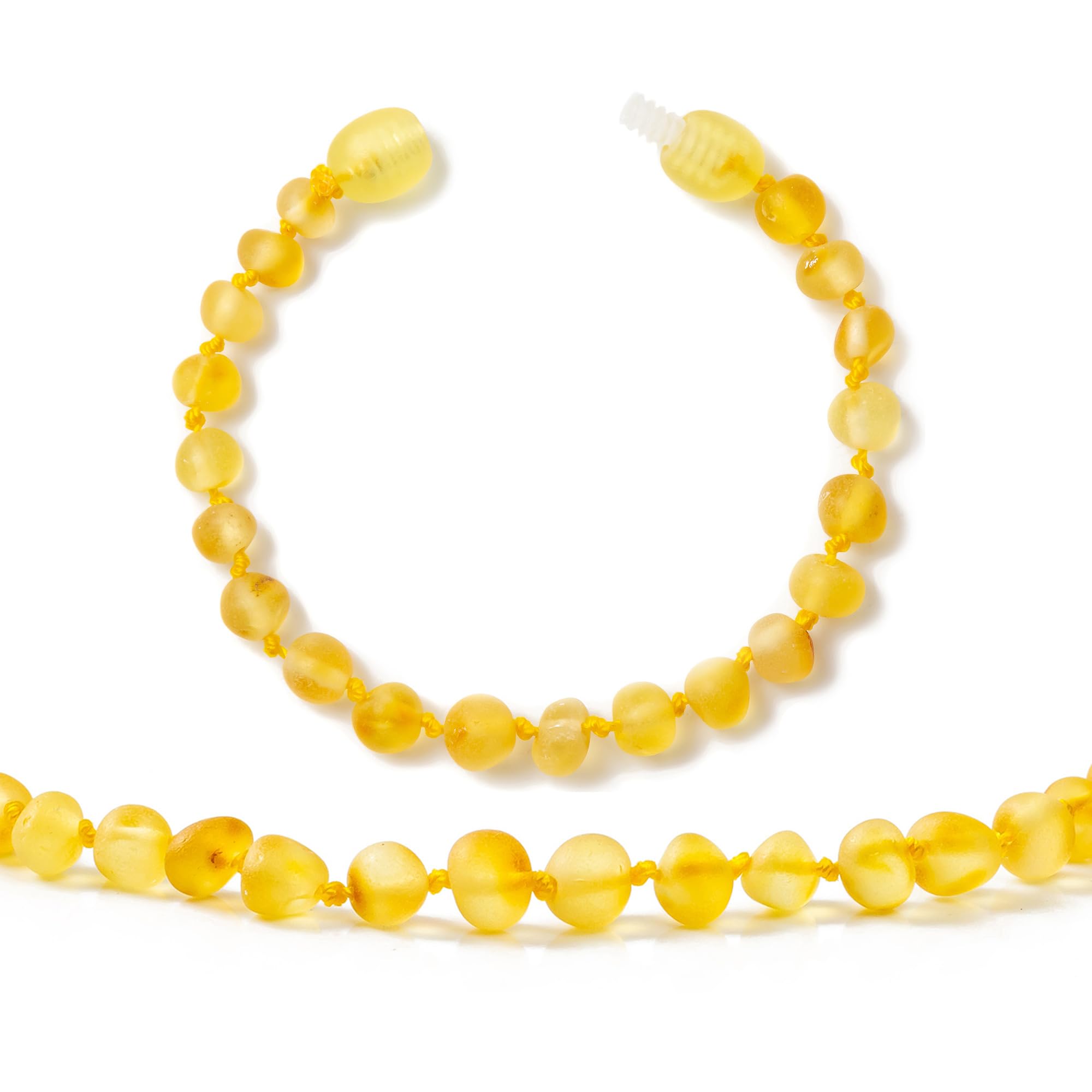 Baltic Amber Bracelet Anklet Butterscotch Raw - 14cm long - Handmade 100% Genuine Amber Beads