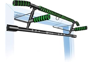Pull Up Bar For Doorway - With Enhanced Smart Hook Angled Grip Home Gym Exercise Equipment US Patent (Fits Almost All Doors) 