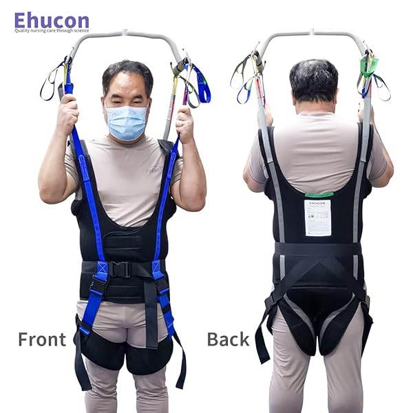 EHUCON PATIENT LIFT WALKING SLING, PELVIC PADDED 500LBS SAFETY LOADING WEIGHT,MEDICAL HOIST STANDING AIDS FOR AMBULATING SUPPORT TRAINING (EXTRA LARGE)