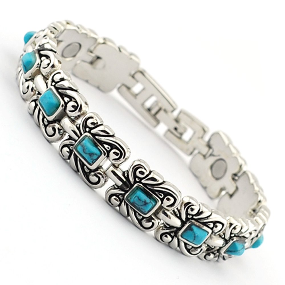 Wollet Jewelry Healthy Antique Style Blue Turquoise Bracelets