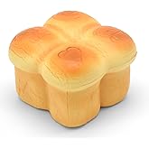 Kiibru 2025 Petals Jumbo Bread Squishy Slow Rising Bear Scented Bread Squishies Stress Relief Toys Gift (Bread)