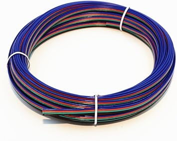20 awg cable de luz led 15 m 4 pines cable de extension rgb cable de linea 4 color para una sola tira de luz led 3528 5050