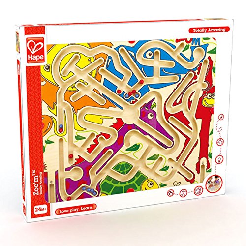 Award Winning Hape Zoo'm Kid's Magnetic Wooden Bead Maze Puzzle