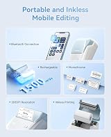 NIIMBOT B1 Label Maker 20-50mm Bluetooth Portable Thermal Printer Blue White view 6