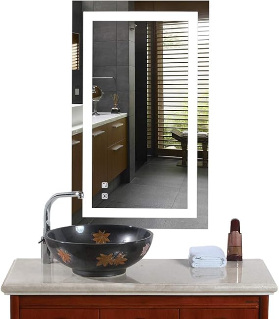 Amazon.com: Bonnlo Led Dimmable Bathroom Mirror LED Lighted Wall