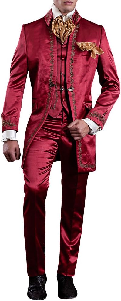 Judi Dench@ Men's Suit Tuxedos Slim Fit Suits 3-Piece Suit Jacket, Waistcoat, Suit trousers04