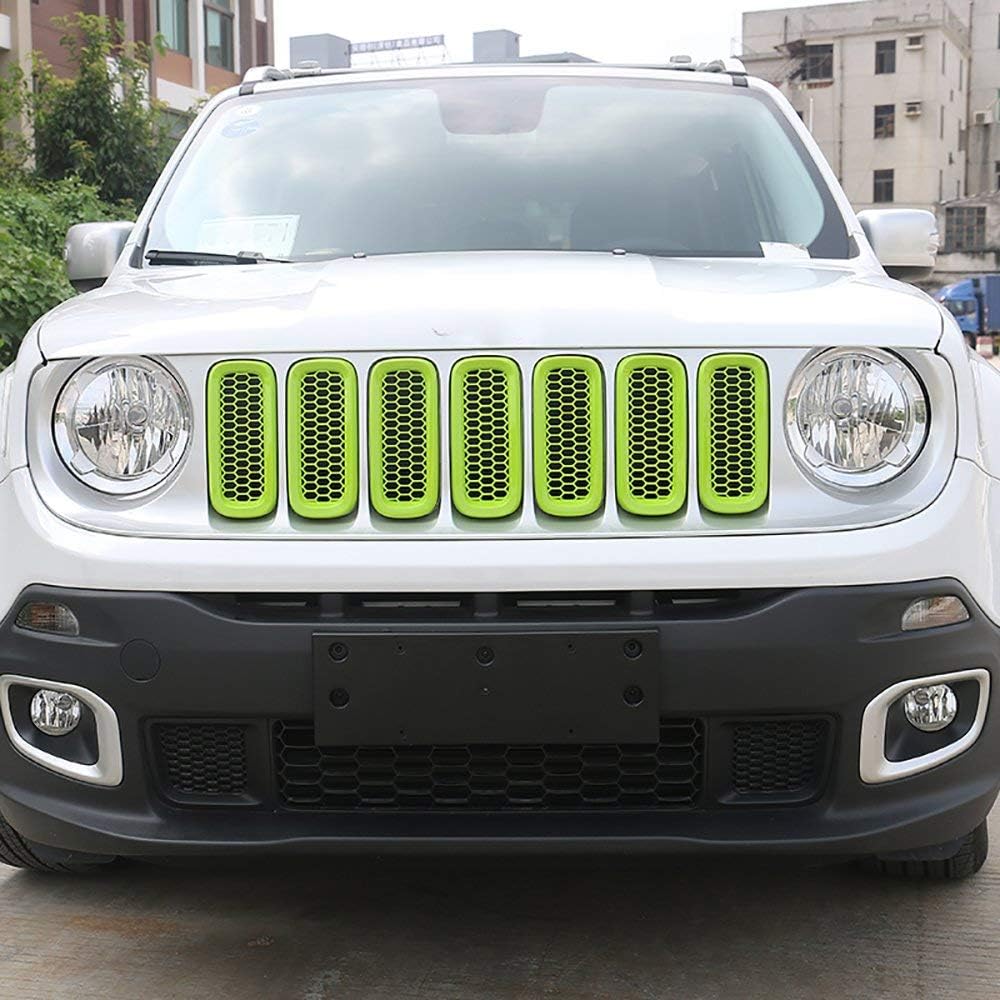 LAUTO 7Pcs ABS 3D Design Front Mesh Grille Grill Inserts Kit