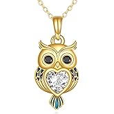 DOVRAN 9K/10K/14K Gold Butterfly/Dragonfly/Bee/Hummingbird Necklace for Women Real Yellow Gold Animal Pendant Solid Gold Insect Dainty Jewelry Birthday Gifts for Mom Wife