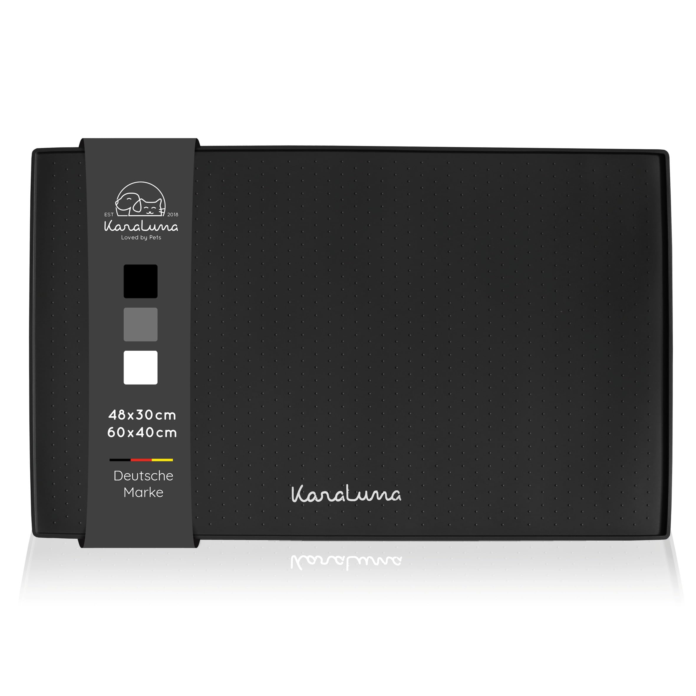 KaraLuna Premium Silicone Feeding Mat (Black (square), Small) — image 1