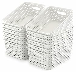 WYT 12-Pack Plastic Small Shelf Storage Weave