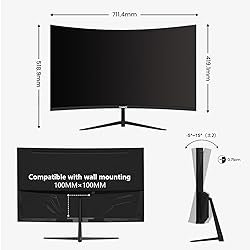 Gawfolk 32 inch 2K QHD(2560×1440P) 165Hz Curved