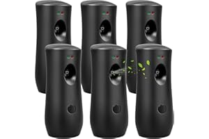 6 Pack Automatic Air Freshener Spray Dispenser Free Standing or Wall Mounted Adjustable Aromatherapy Machines for Home, Bedro