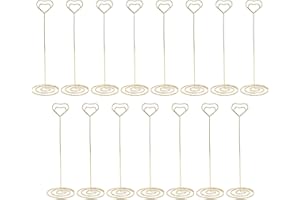 15PCS Table Number Holder 22cm Heart Shaped Iron Wire Stand for Wedding Place Cards Photos Memos and Restaurant Table Signs (