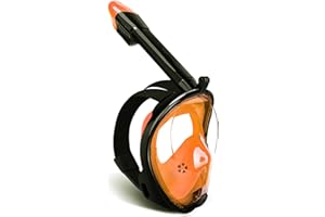 GJNGKSIM Full Face Snorkel Mask Adults with Dry Top System, Detachable Camera Mount, 180 Panoramic Anti-Fog Anti-Leak Diving Mask for Adult and Kids