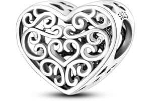 Charms Compatible with Pandora Bracelets, Sterling Silver Dangle Charms for Bracelets Necklaces Heart Butterfly Animal Travel