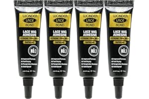 EBIN NEW YORK Wonder Lace Bond Lace Wig Adhesive Glue Tube Pack – Extreme Firm Hold (Supreme) 0.23fl. Oz/ 7mL - 4 Packs | Fast Drying, Waterproof, Latex Free, Perspiration Resistant, Cruelty Free