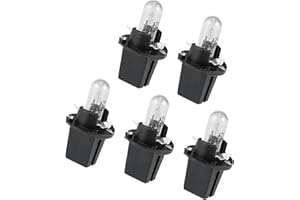 Hihaha 5pcs DC 12V 1.2W T5 Dashboard Light Blub Yellow for Car Internal with Twist Socket Durable Material