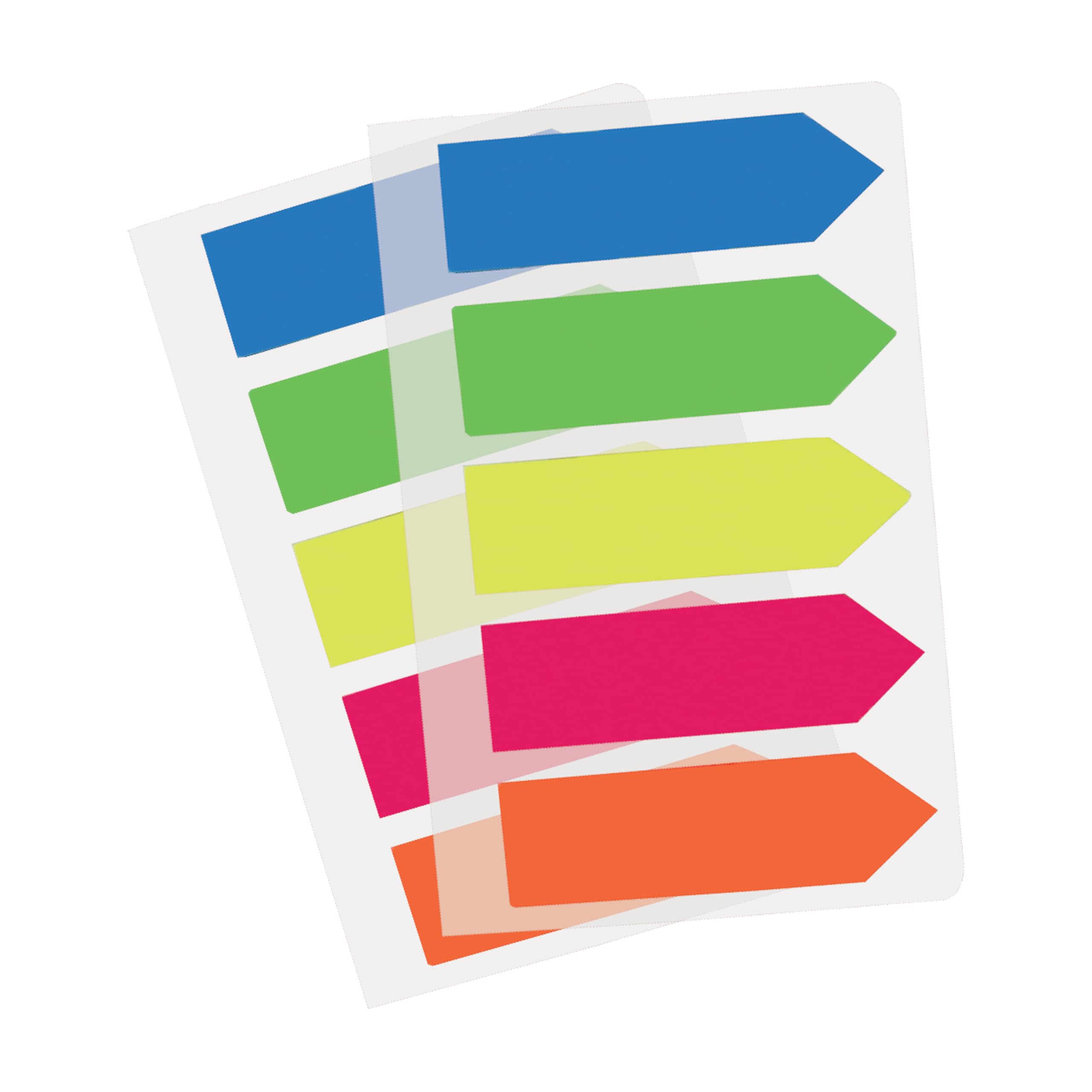 Photo 1 of Redi-Tag 5-Color Arrow Flags in Handy Clip-On Holder, 5 Assorted Colors, Custom Message Flags, 125 Flags per Pack, 1-5/8" x 15/32" (B31118)