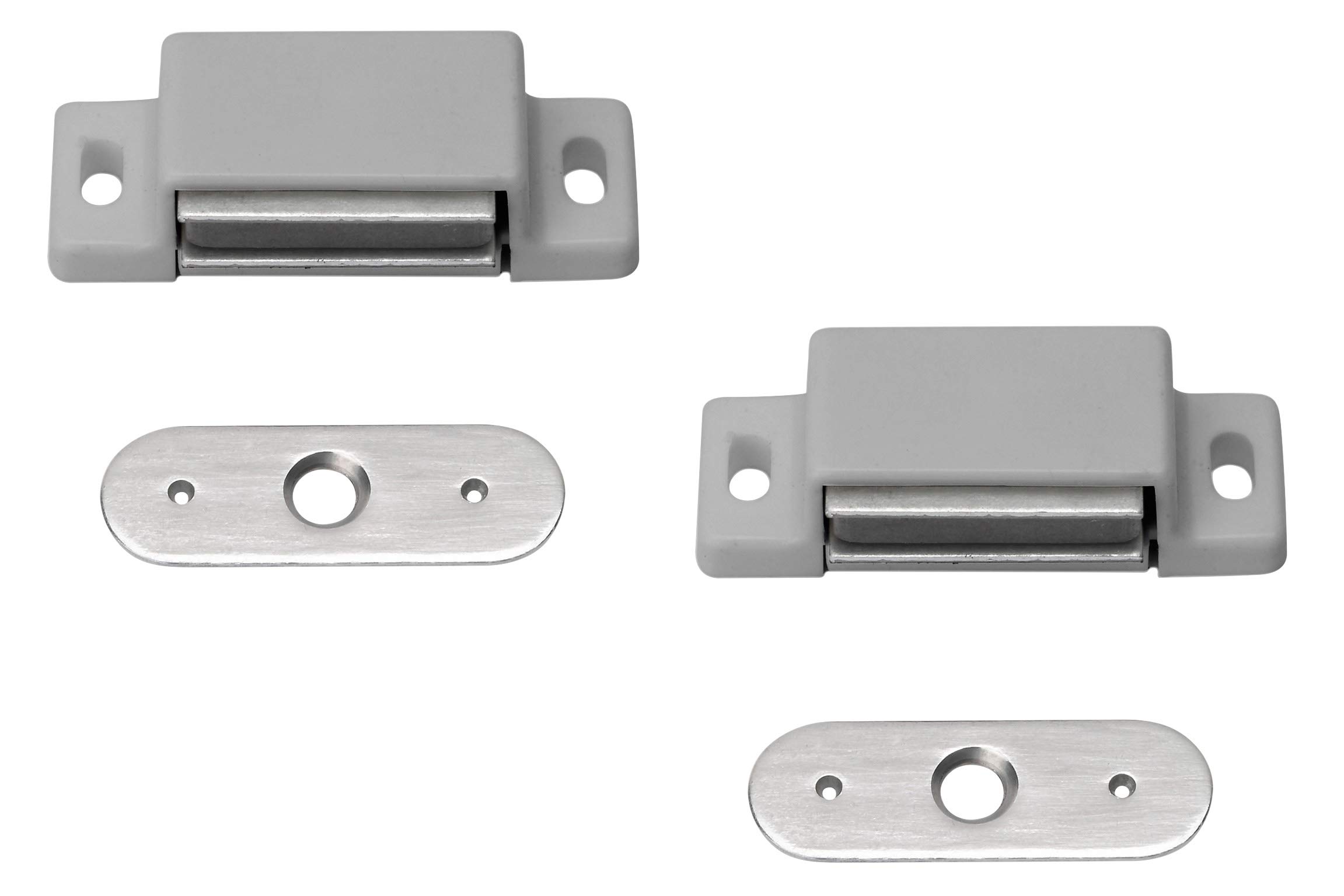 Metafranc Magnetic Catch - Fixed Counterplate - Easy to Assemble - Suitable for Furniture Doors & Flaps/Door Lock/Retaining Magnet/Furniture Catch, 361006